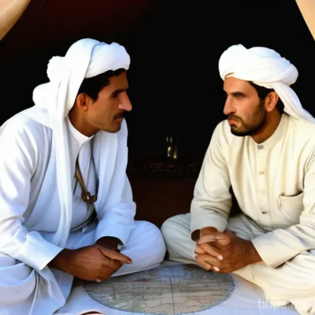 쿠웨이트와 이라크 전쟁 관계 - **"Mapping the Desert Sands: A Colonial Legacy"**
    A historically rich image depicting two distin...