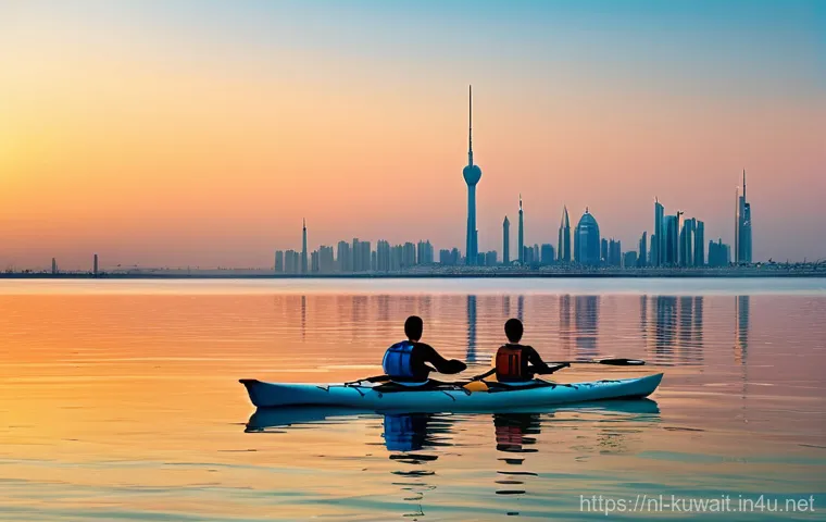 쿠웨이트 해양스포츠 - **Jetskiing Adrenaline on Azure Waters**
    A vibrant, high-energy photograph capturing a group of ...